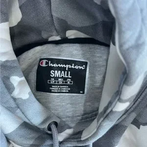 Champion Tops Urban Outfitters X Champion Grey Camo Hoodie